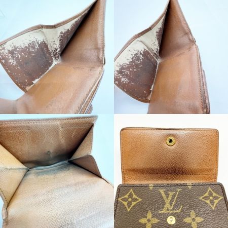  LOUIS VUITTON ルイヴィトン 3つ折り財布 ポルトモネビエカルトクレディ M61652 ブラウン