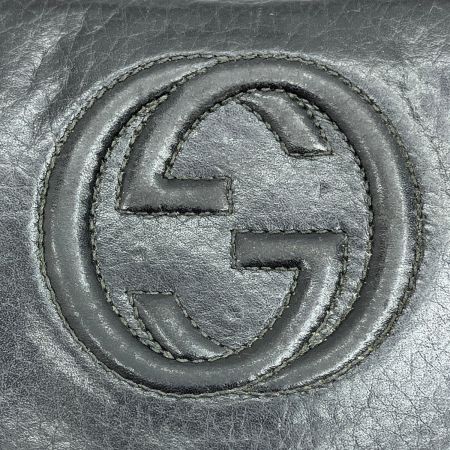  GUCCI グッチ 長財布 ラウンドファスナー ソーホー インターロッキング 金具 レザー 308280 ブラック