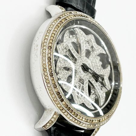  brillamico ブリラミコ 腕時計 クォーツ スワロフスキー レザー シルバー レディース 