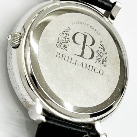  brillamico ブリラミコ 腕時計 クォーツ スワロフスキー レザー シルバー レディース 