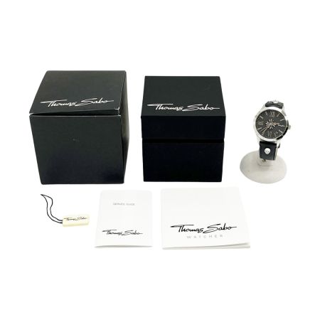  THOMAS SABO トーマスサボ 腕時計 クォーツ スカル・クロス 箱・取説付 WA0013-218-203