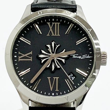  THOMAS SABO トーマスサボ 腕時計 クォーツ スカル・クロス 箱・取説付 WA0013-218-203
