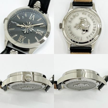  THOMAS SABO トーマスサボ 腕時計 クォーツ スカル・クロス 箱・取説付 WA0013-218-203