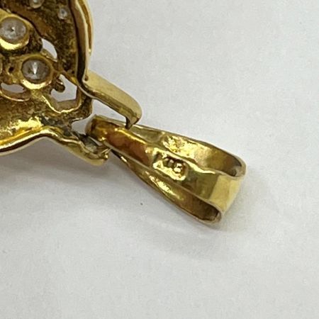  マン島キャット 金貨 1/5オンス 1991エリザベス2 K24 ペンダントトップ K18 メレダイヤ 総重量12.0g