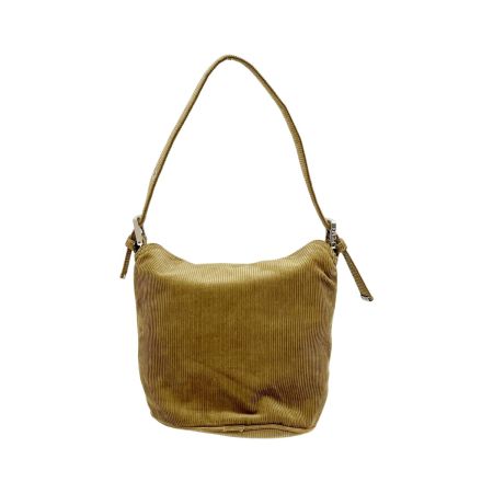  FENDI フェンディ マンマバケット ショルダーバッグ コーデュロイ 布袋付 214526765009 ブラウン