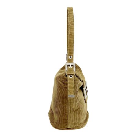  FENDI フェンディ マンマバケット ショルダーバッグ コーデュロイ 布袋付 214526765009 ブラウン