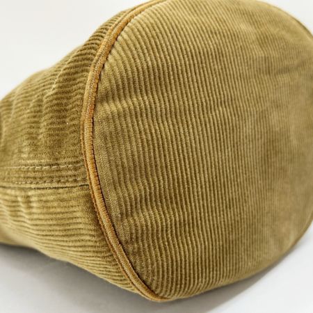  FENDI フェンディ マンマバケット ショルダーバッグ コーデュロイ 布袋付 214526765009 ブラウン