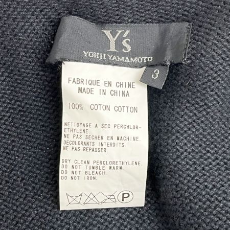  Yohji yamamoto(Y's) ヨージヤマモト(ワイズ) ニット 長袖 サイズ3 ブラック