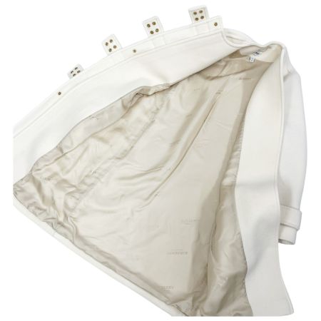  BURBERRY LONDON バーバリーロンドン ラウンドネックコート サイズ36 レディース ホワイト