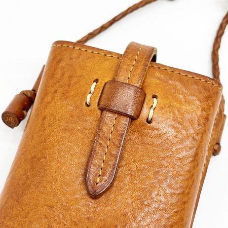  GENTEN ゲンテン スマホショルダー ショルダーバッグ ポーチ  レザー ブラウン