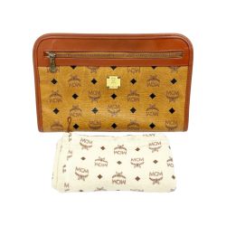 ◆◆ MCM エムシーエム クラッチバッグ セカンドバッグ レザー ブラウン Bランク