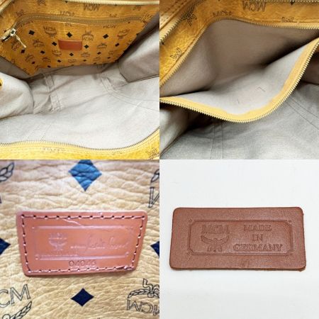  MCM エムシーエム トートバッグ 肩掛け ロゴグラム ショルダーバッグ レザー 04046 ブラウン