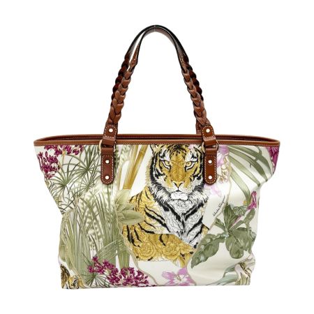 Salvatore Ferragamo サルヴァトーレフェラガモ トートバッグ レザー ナイロン 花柄 アニマル柄  AU-21/C563