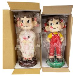◆◆ 不二家 ペコちゃん首振り人形 ・ペコちゃん首振り人形きもの　2セット Aランク