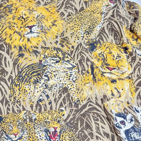  ITALIYA イタリヤ 伊太利屋 カットソー 15号 ジャングル レディース ミセス 