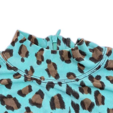  ITALIYA イタリヤ カットソー ヒョウ柄 13号 レディース ミセス エメラルドグリーン