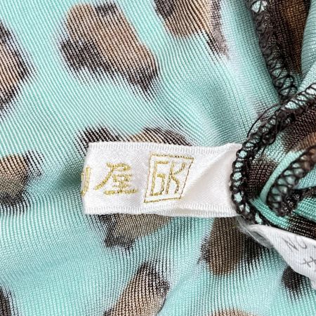  ITALIYA イタリヤ カットソー ヒョウ柄 13号 レディース ミセス エメラルドグリーン