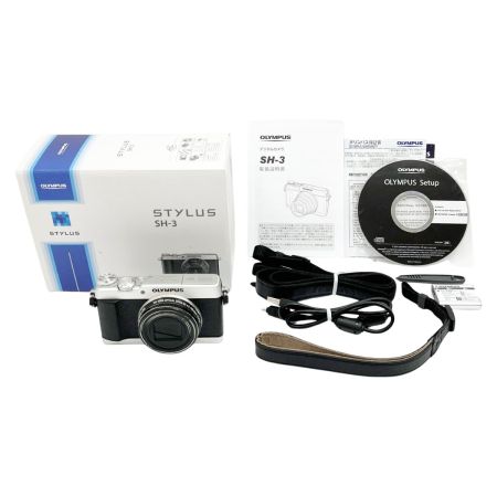  OLYMPUS オリンパス コンパクトデジタルカメラ シルバー 取説・箱付 STYLUS SH-3