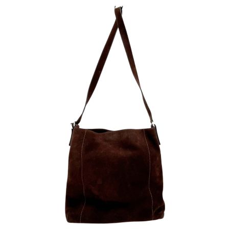  HIROFU ヒロフ トートバッグ 肩掛けカバン スウェード レディース ブラウン