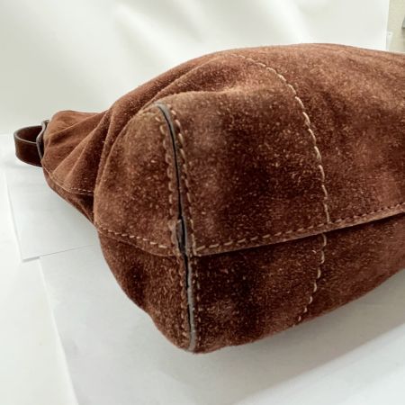  HIROFU ヒロフ トートバッグ 肩掛けカバン スウェード レディース ブラウン