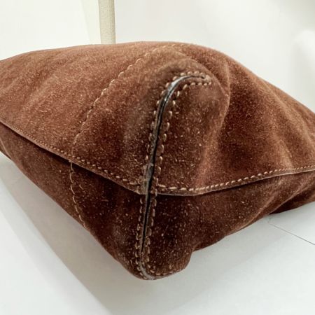  HIROFU ヒロフ トートバッグ 肩掛けカバン スウェード レディース ブラウン