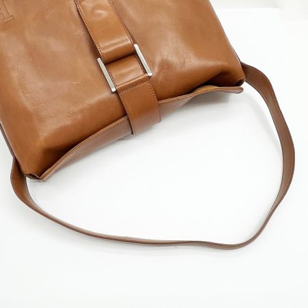  HIROFU ヒロフ アームショルダーバッグ 肩掛けカバン レザー レディース ブラウン