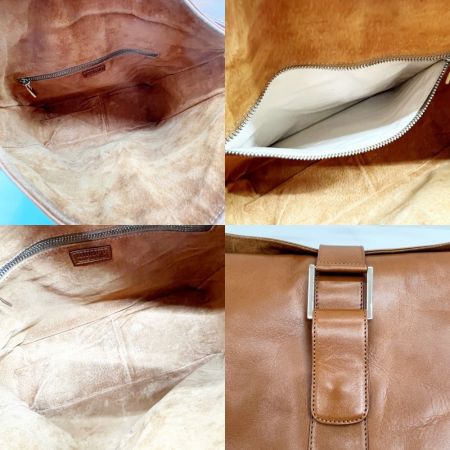  HIROFU ヒロフ アームショルダーバッグ 肩掛けカバン レザー レディース ブラウン