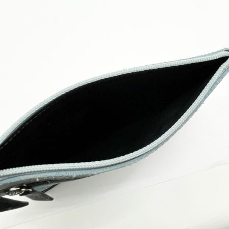  LOEWE ロエベ ポーチ アクセサリーポーチ 革 小物入れ レディース スカイブルー