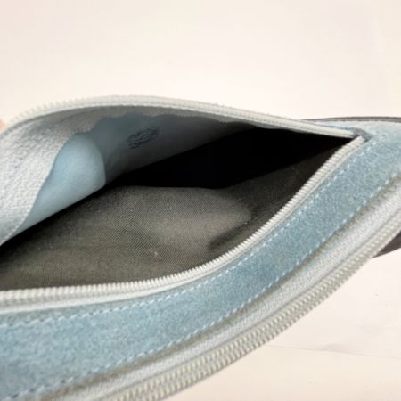  LOEWE ロエベ ポーチ アクセサリーポーチ 革 小物入れ レディース スカイブルー