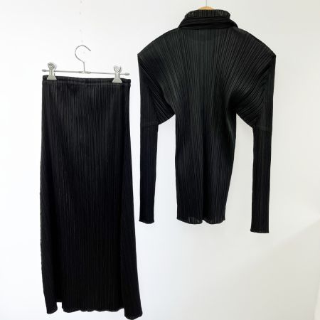  ISSEY MIYAKE イッセイミヤケ  プリーツプリーズ セットアップ ３点セット サイズ3 PP04-JK624 ブラック