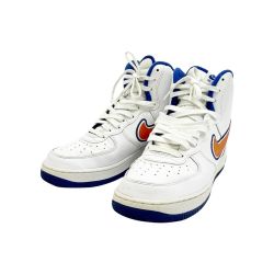◆◆ NIKE ナイキ ハイカットスニーカー AIR FORCE1 26cm メンズ ホワイト×ブルー Bランク