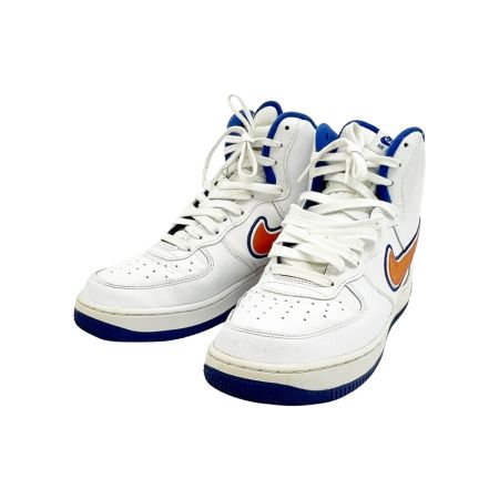  NIKE ナイキ ハイカットスニーカー AIR FORCE1 26cm メンズ ホワイト×ブルー