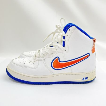 NIKE ナイキ ハイカットスニーカー AIR FORCE1 26cm メンズ ホワイト×ブルー