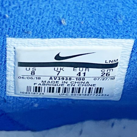  NIKE ナイキ ハイカットスニーカー AIR FORCE1 26cm メンズ ホワイト×ブルー