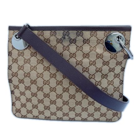  GUCCI グッチ ショルダーバッグ GGキャンバス 120841 ブラウン