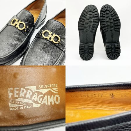  Salvatore Ferragamo サルヴァトーレフェラガモ ガンチーノローファー 25.5cm レディース 0080199 ブラック