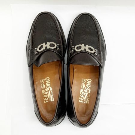  Salvatore Ferragamo サルヴァトーレフェラガモ ガンチーノローファー 25.5cm ダークブラウン
