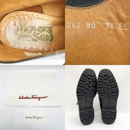  Salvatore Ferragamo サルヴァトーレフェラガモ ブーツ 7 1/2サイズ 約25.5cm 箱付 198 ブラック