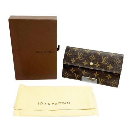 LOUIS VUITTON ルイヴィトン 3つ折り長財布 モノグラム ポルト トレゾール インターナショナル  M61215