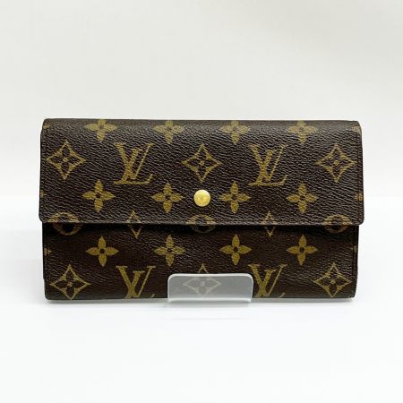  LOUIS VUITTON ルイヴィトン 3つ折り長財布 モノグラム ポルト トレゾール インターナショナル  M61215