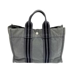 ◆◆ HERMES エルメス フールトゥ トートバッグ レディース グレー Cランク
