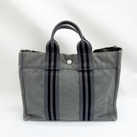  HERMES エルメス フールトゥ トートバッグ レディース グレー