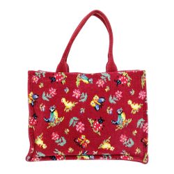 ◆◆ FEILER フェイラー トートバッグ ラブミーハイジ ノーブルローズ 赤 レディース レッド Bランク