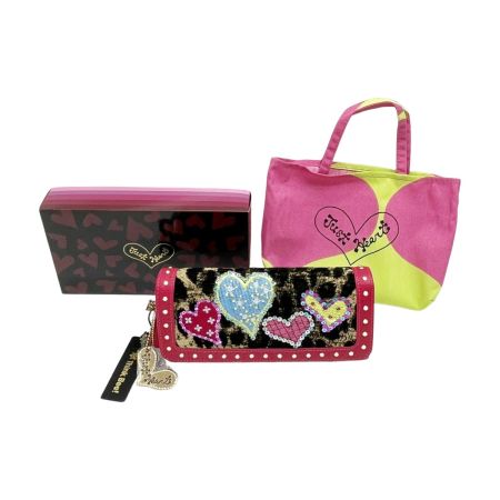  Think Bee シンクビー 長財布 アニマルハート レディース 箱・布袋付 ショッキングピンク