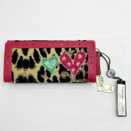  Think Bee シンクビー 長財布 アニマルハート レディース 箱・布袋付 ショッキングピンク