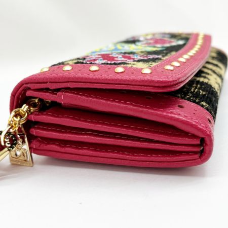  Think Bee シンクビー 長財布 アニマルハート レディース 箱・布袋付 ショッキングピンク