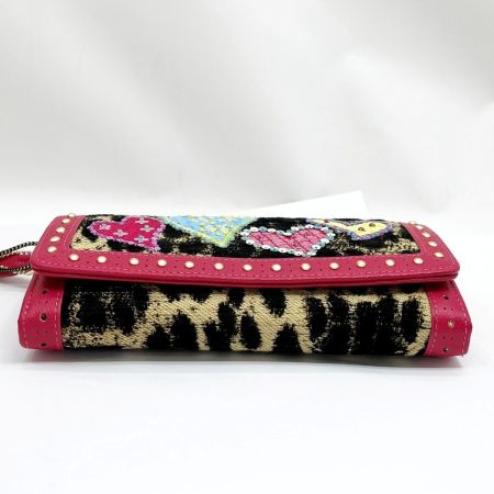  Think Bee シンクビー 長財布 アニマルハート レディース 箱・布袋付 ショッキングピンク