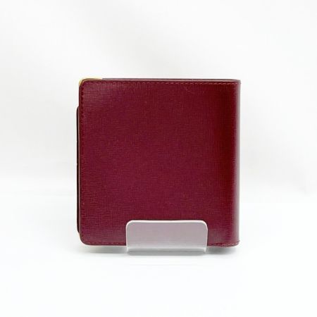  Cartier カルティエ 2つ折り財布 ウォレット 赤 レディース 箱付 レッド