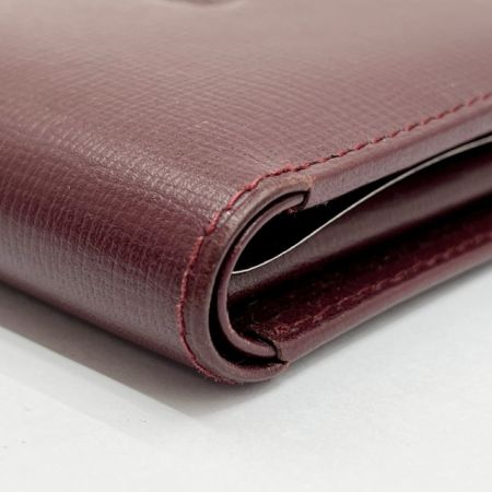  Cartier カルティエ 2つ折り財布 ウォレット 赤 レディース 箱付 レッド