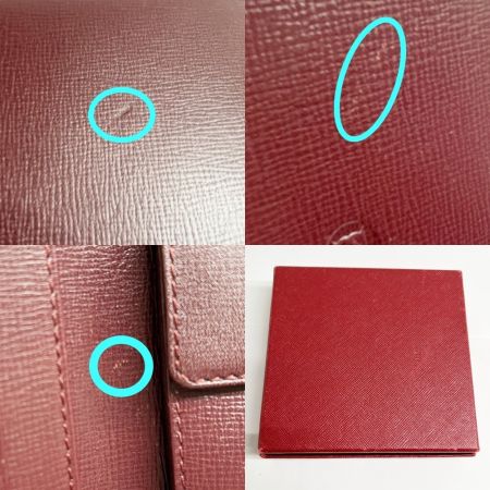  Cartier カルティエ 2つ折り財布 ウォレット 赤 レディース 箱付 レッド